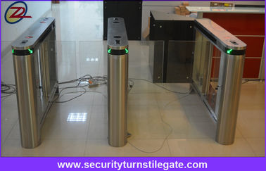 Rfid Card Reader ประตูรั้วความเร็วสูงประตูหมุนรอบอาคารลายนิ้วมือ