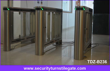 Rfid Card Reader ประตูรั้วความเร็วสูงประตูหมุนรอบอาคารลายนิ้วมือ