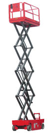 230kg ปรับได้แบบพกพาเดี่ยวนิวเมติก Self Propelled Scissor Lift, สี่ล้อ