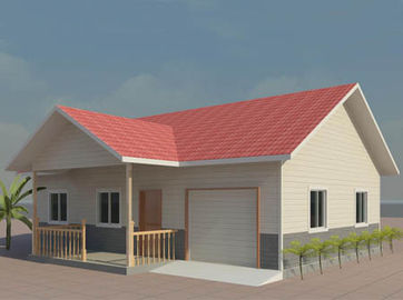 แบบพกพาโครงเหล็กโครงสร้าง 4/3 ห้องนอนที่อยู่อาศัย Modular, มือถือแสงเหล็กวิลล่า
