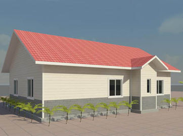 แบบพกพาโครงเหล็กโครงสร้าง 4/3 ห้องนอนที่อยู่อาศัย Modular, มือถือแสงเหล็กวิลล่า